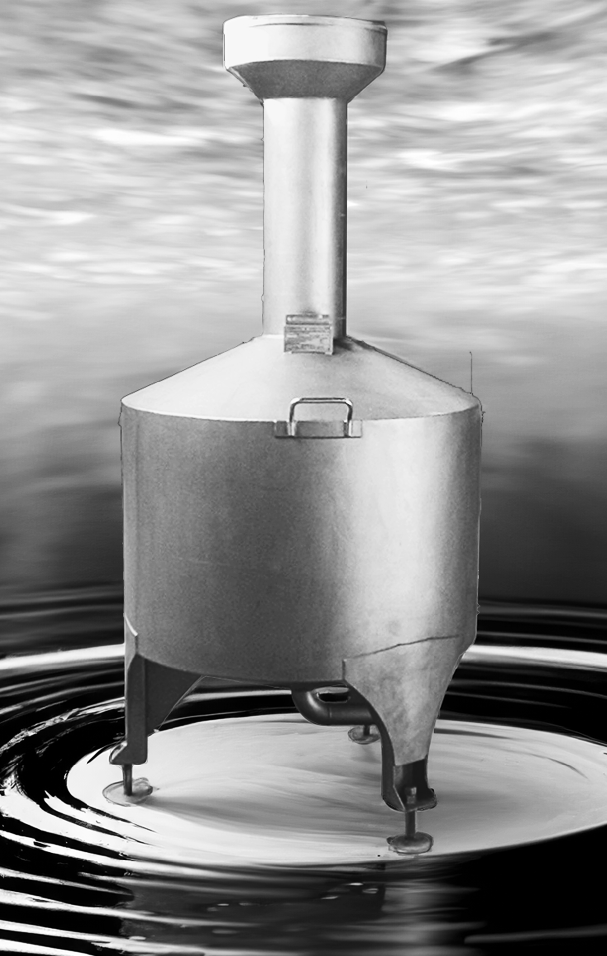 Funnel detail · stainless construction