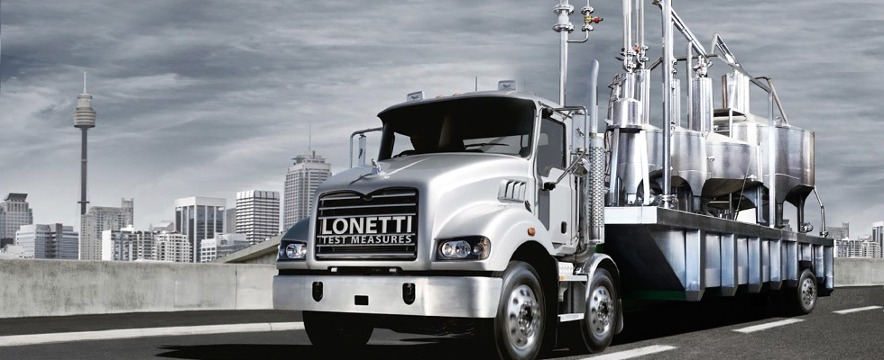 Tanker truck approaching tower